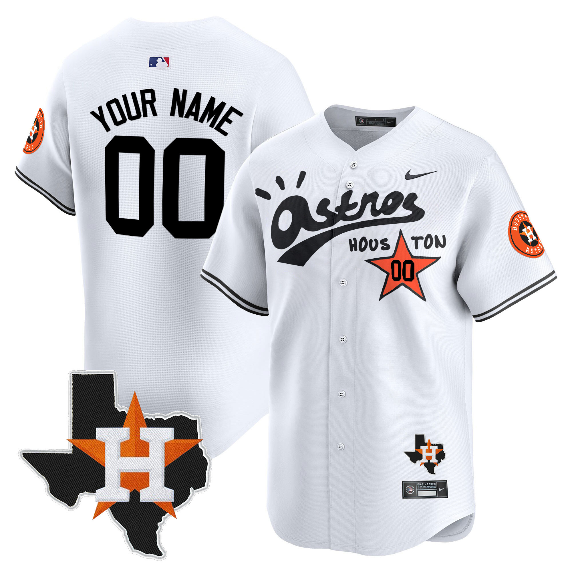 Houston Astros Cactus Jack Style Vapor Premier Limited Custom Jersey - Stitched - Image 3