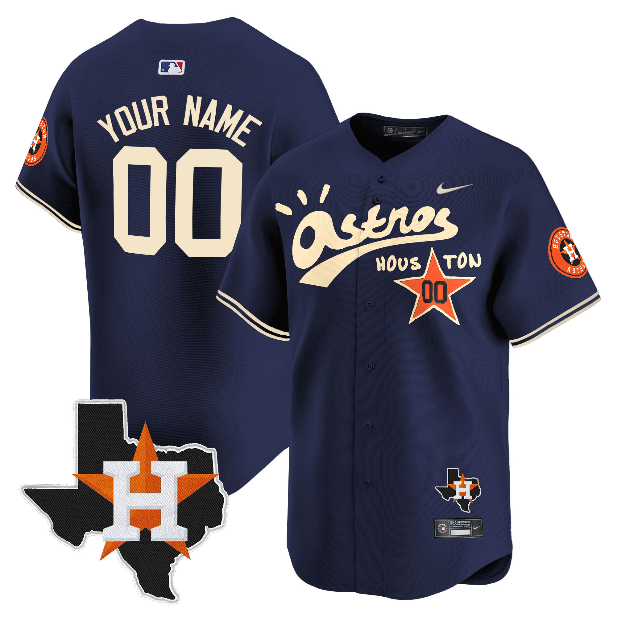 Houston Astros Cactus Jack Style Vapor Premier Limited Custom Jersey - Stitched - Image 4