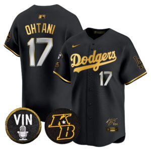 Men's Dodgers Vin Patch & Kobe Bryant Signature Vapor Premier Limited Jersey - All Stitched