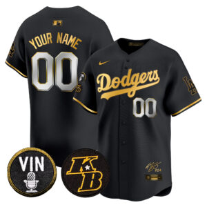 Dodgers Vin Patch & Kobe Bryant Signature Vapor Premier Limited Custom Jersey - All Stitched