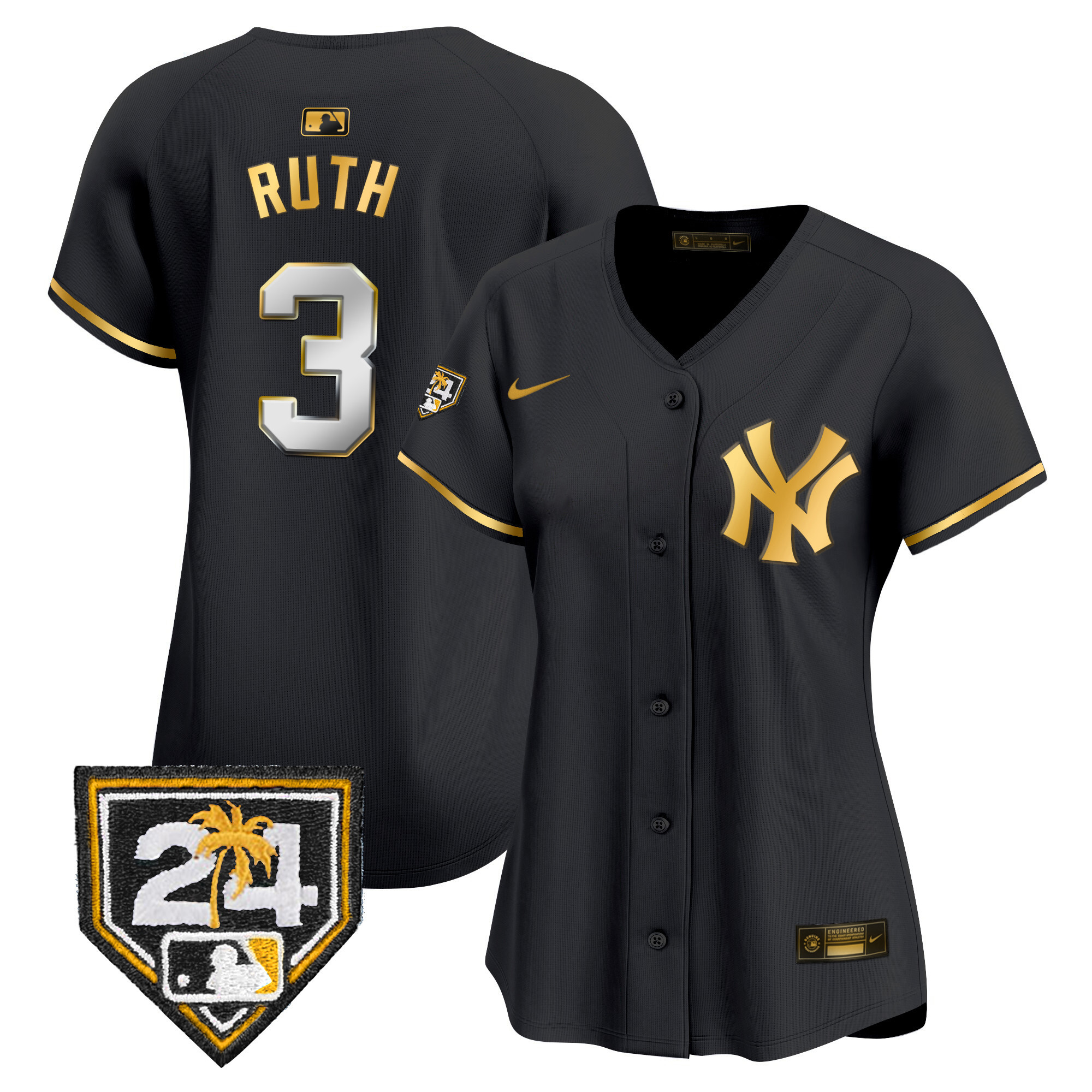 Women's New York Yankees 2024 Spring Training Patch Vapor Premier Limited Jersey - All Stitched - Image 3