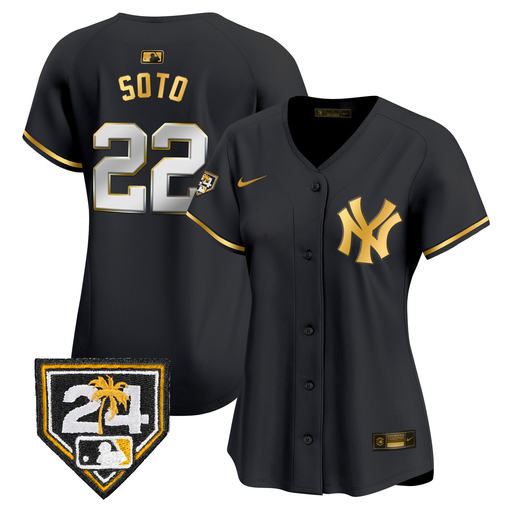 Women's New York Yankees 2024 Spring Training Patch Vapor Premier Limited Jersey - All Stitched - Image 6