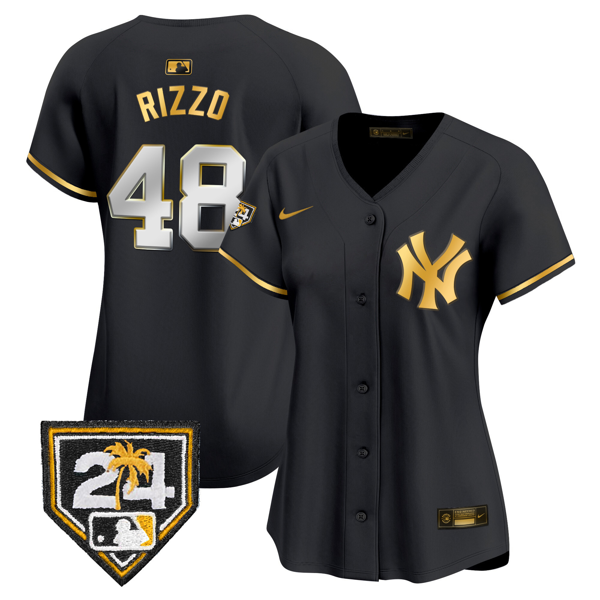 Women's New York Yankees 2024 Spring Training Patch Vapor Premier Limited Jersey - All Stitched - Image 7