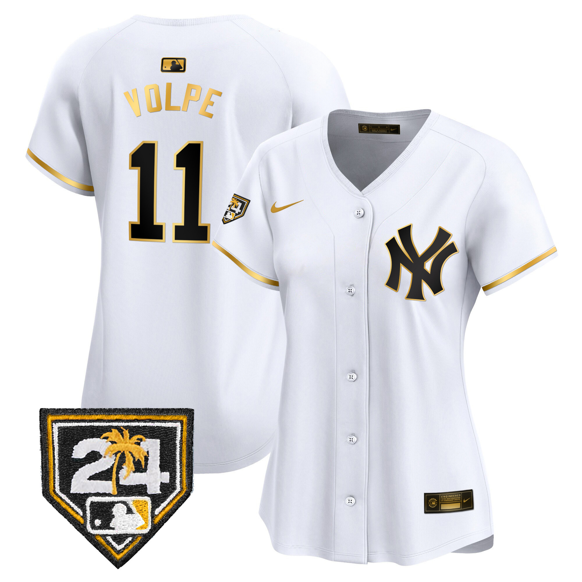 Women's New York Yankees 2024 Spring Training Patch Vapor Premier Limited Jersey - All Stitched - Image 10