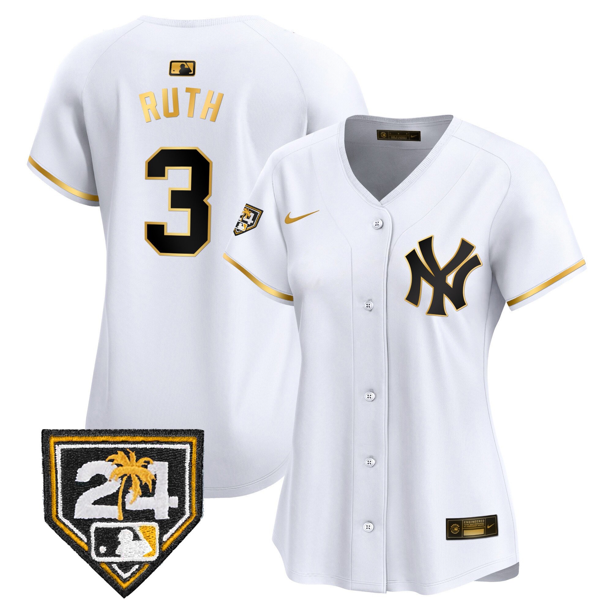 Women's New York Yankees 2024 Spring Training Patch Vapor Premier Limited Jersey - All Stitched - Image 11