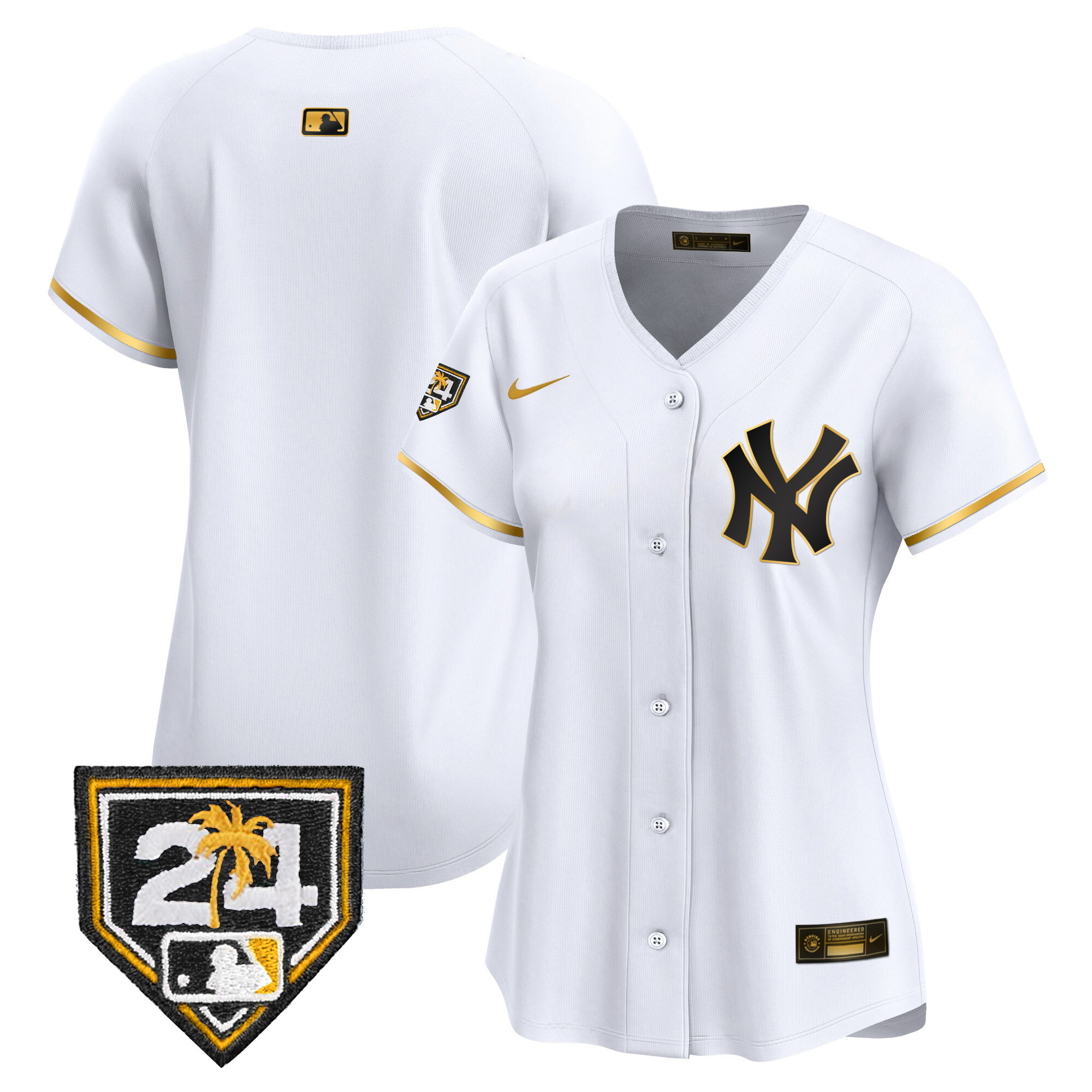 Women's New York Yankees 2024 Spring Training Patch Vapor Premier Limited Jersey - All Stitched - Image 16