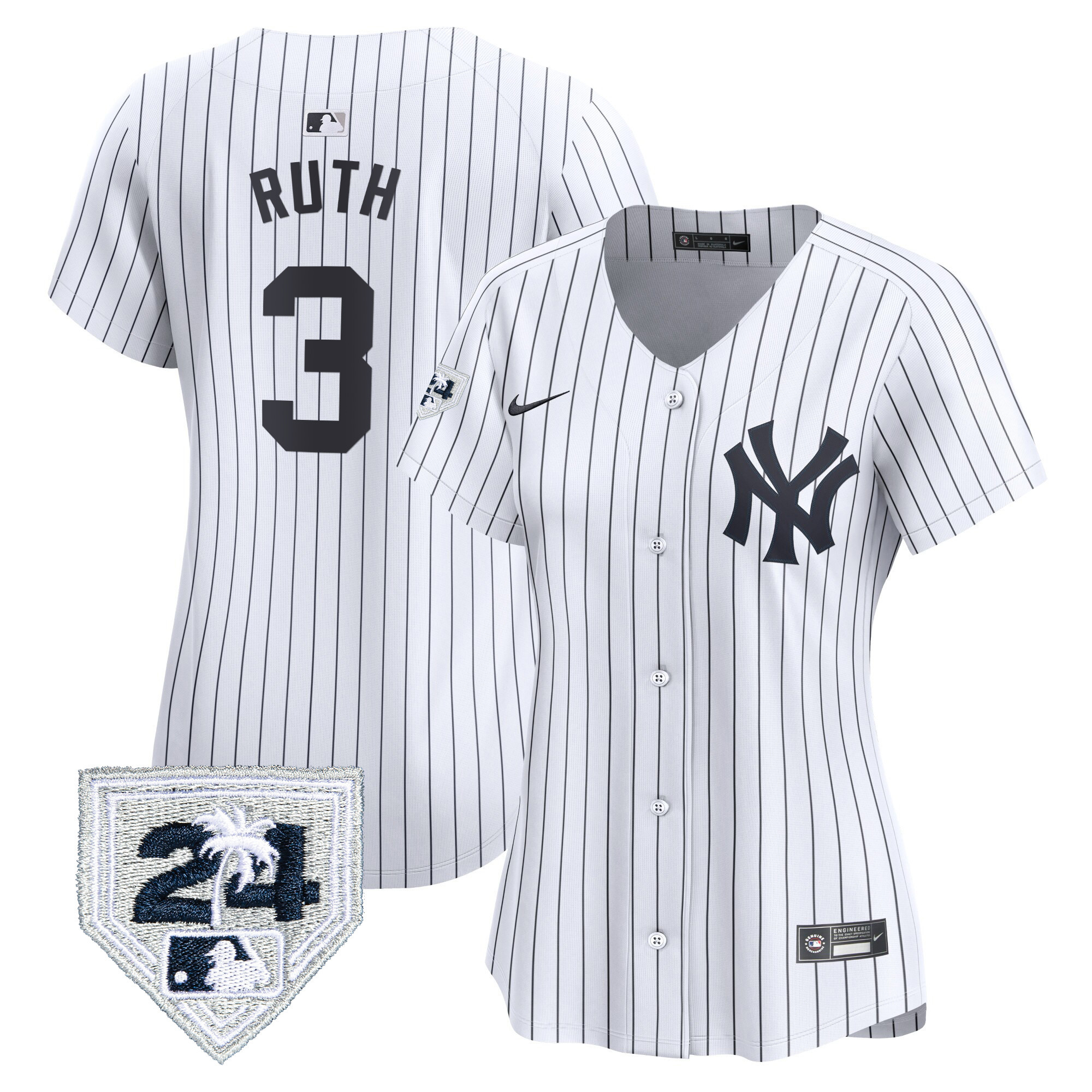 Women's New York Yankees 2024 Spring Training Patch Vapor Premier Limited Jersey - All Stitched - Image 19