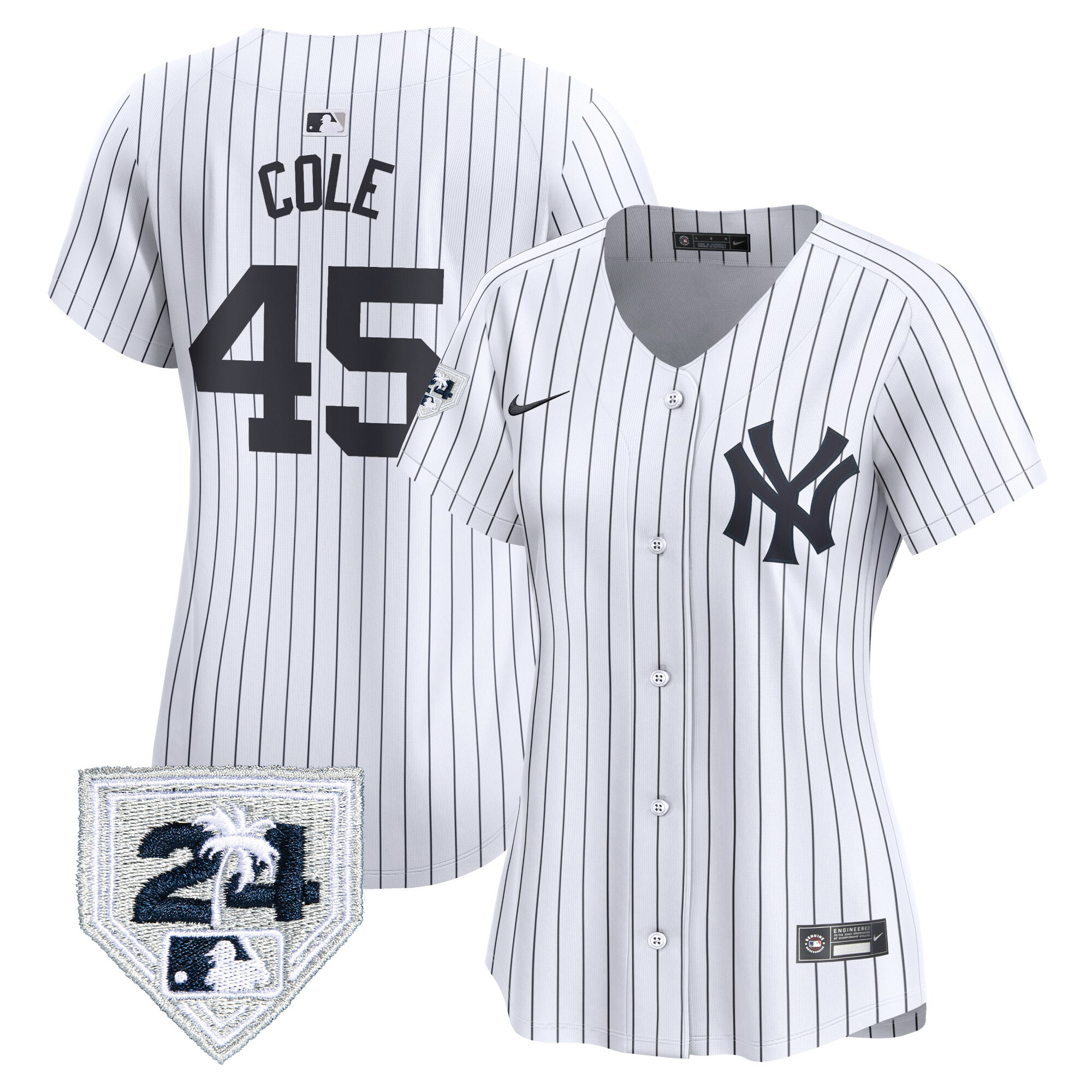 Women's New York Yankees 2024 Spring Training Patch Vapor Premier Limited Jersey - All Stitched - Image 21