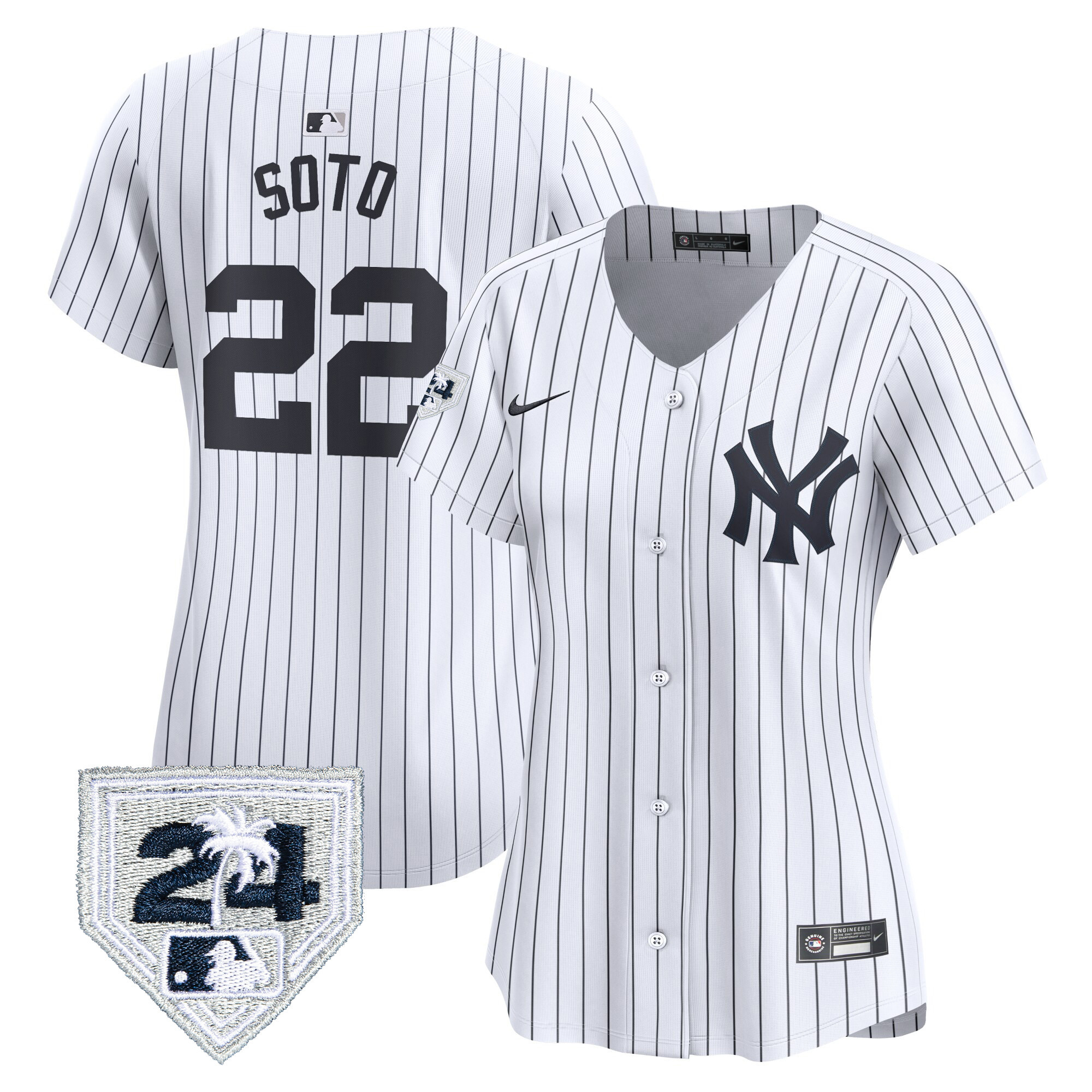 Women's New York Yankees 2024 Spring Training Patch Vapor Premier Limited Jersey - All Stitched - Image 22