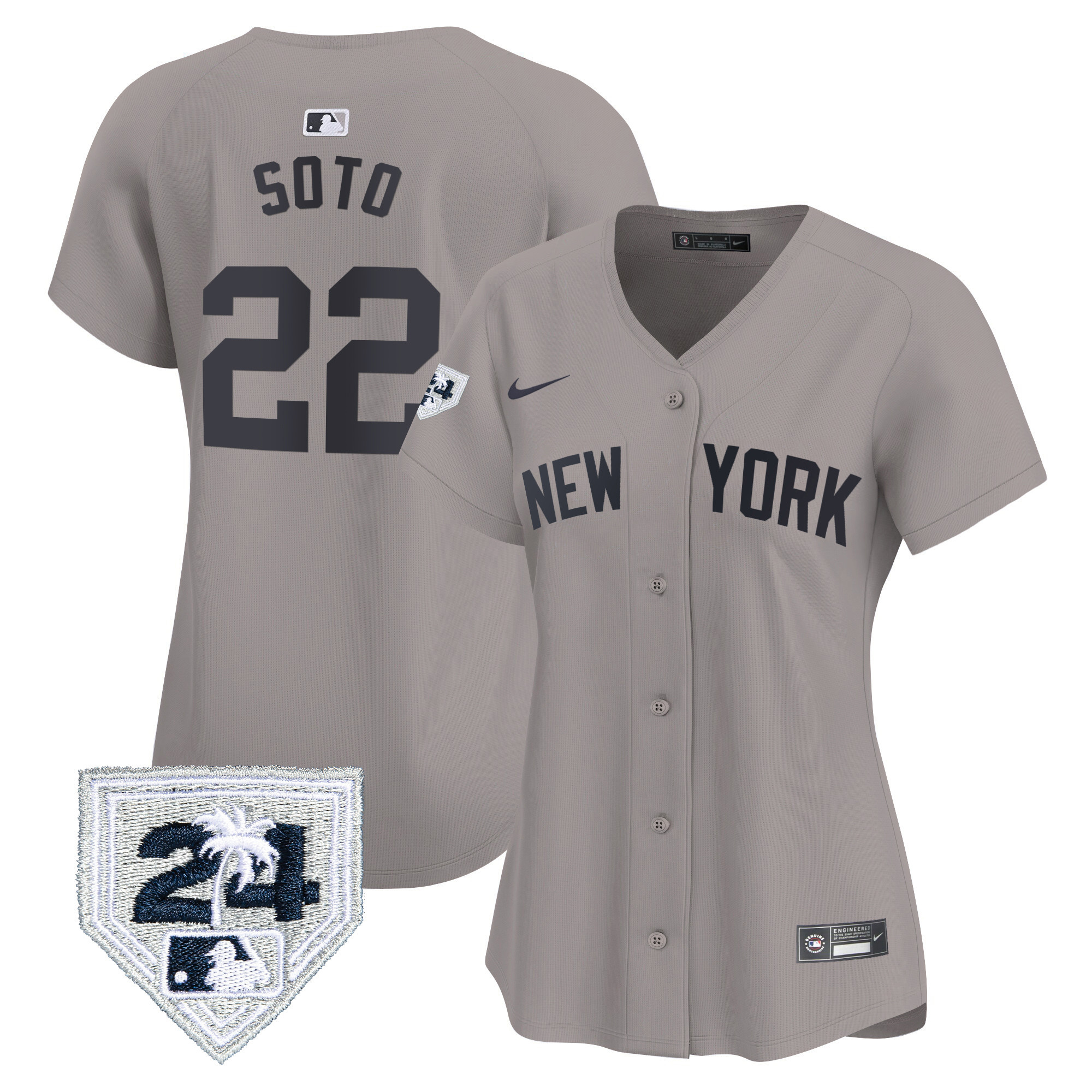 Women's New York Yankees 2024 Spring Training Patch Vapor Premier Limited Jersey - All Stitched - Image 30