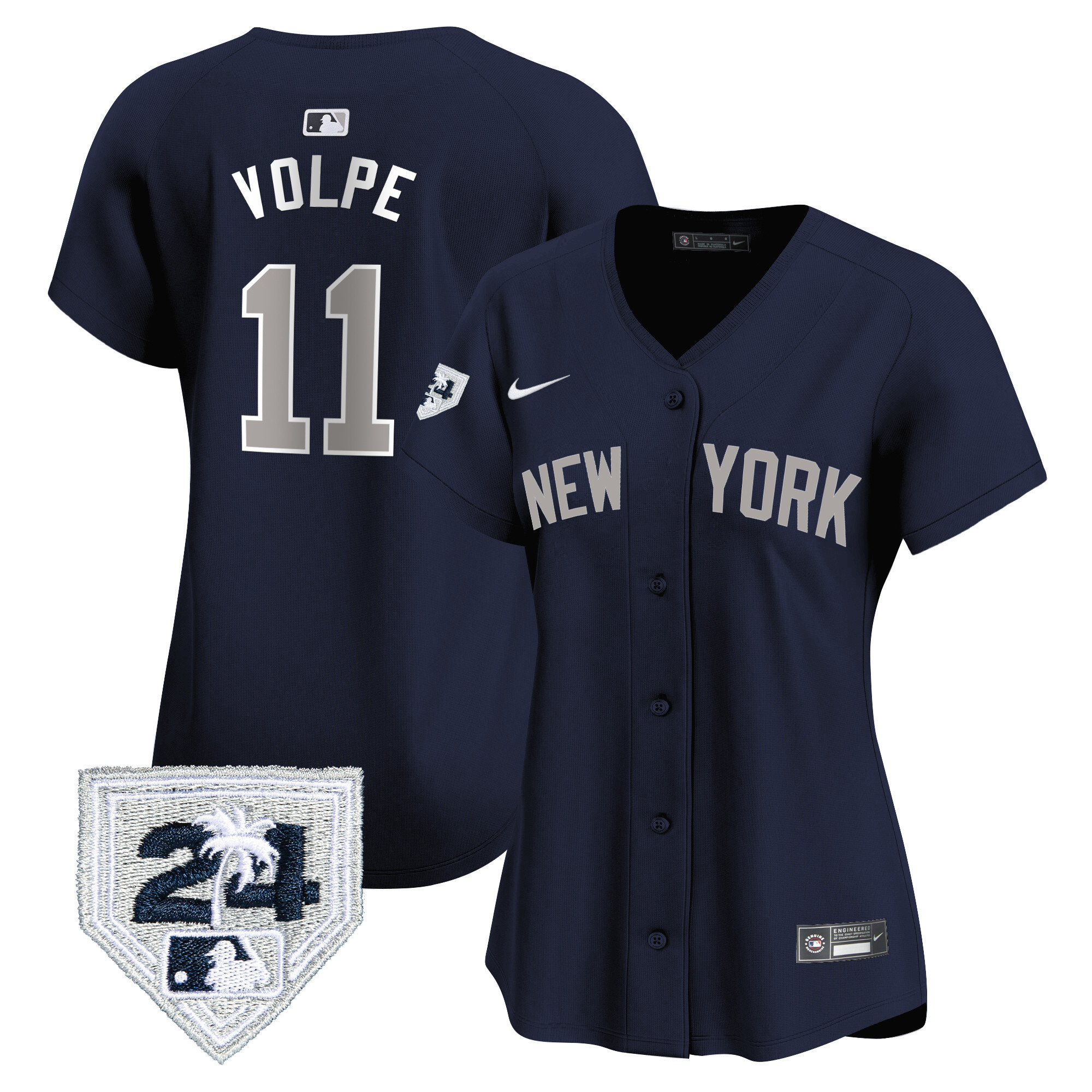 Women's New York Yankees 2024 Spring Training Patch Vapor Premier Limited Jersey - All Stitched - Image 34