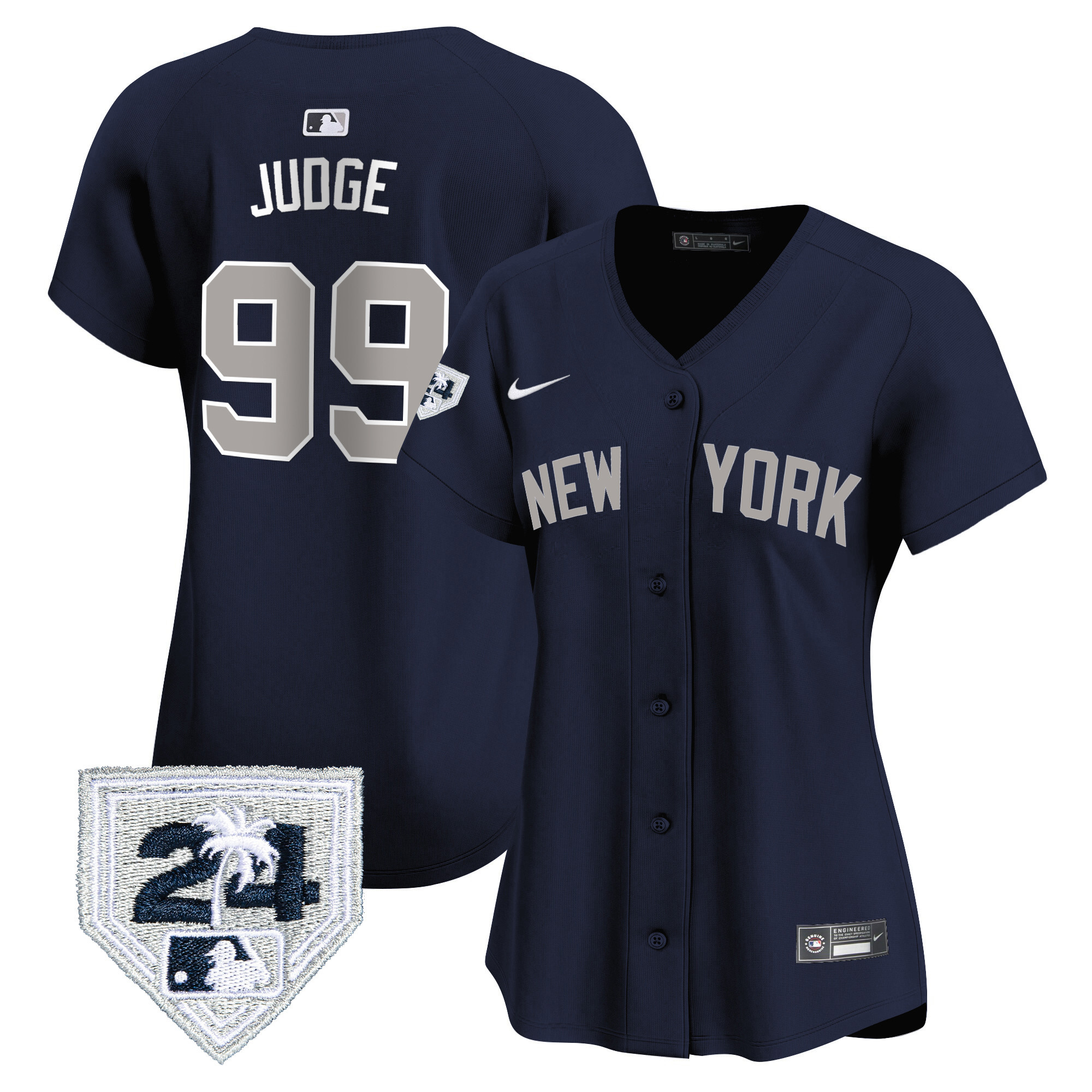 Women's New York Yankees 2024 Spring Training Patch Vapor Premier Limited Jersey - All Stitched - Image 33