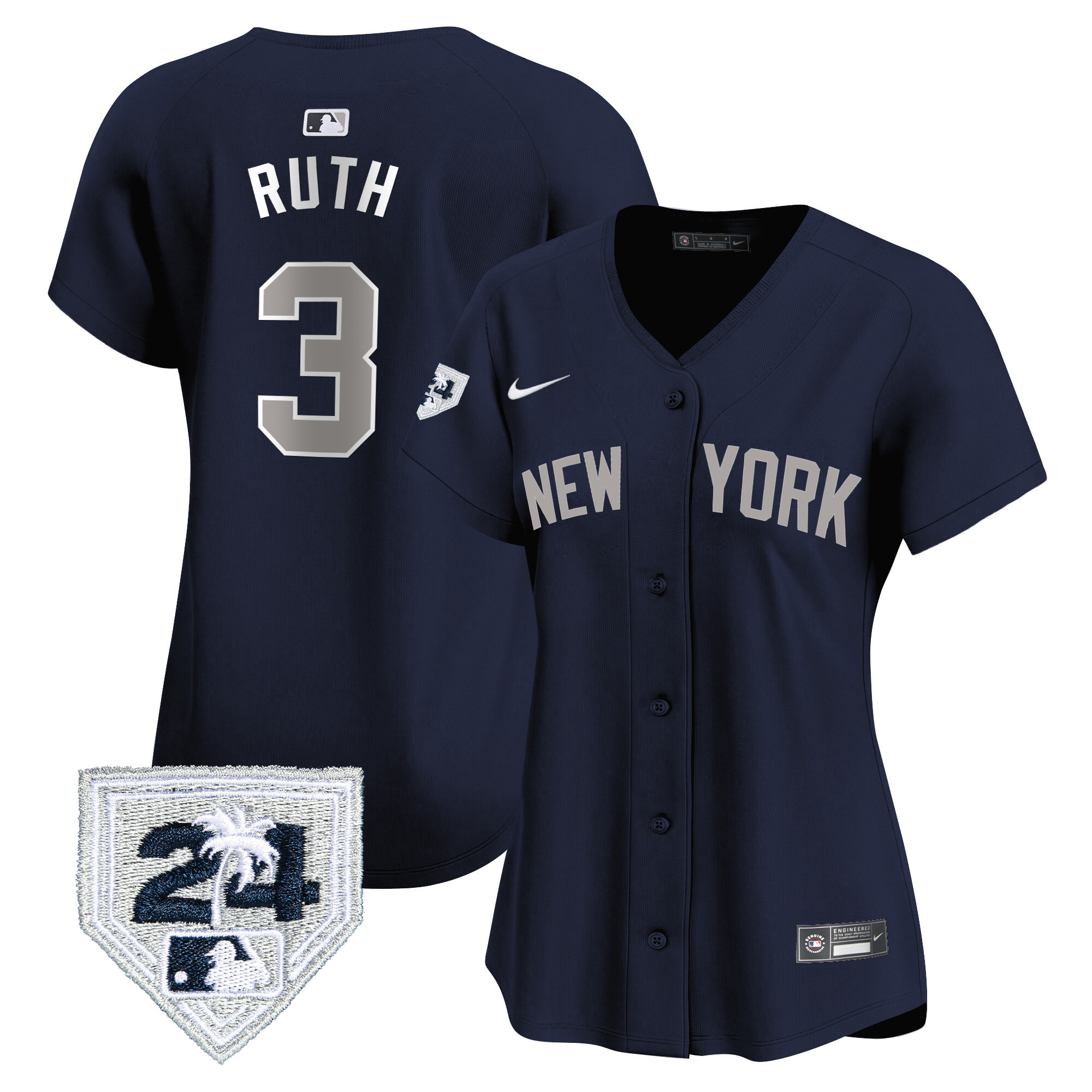 Women's New York Yankees 2024 Spring Training Patch Vapor Premier Limited Jersey - All Stitched - Image 35