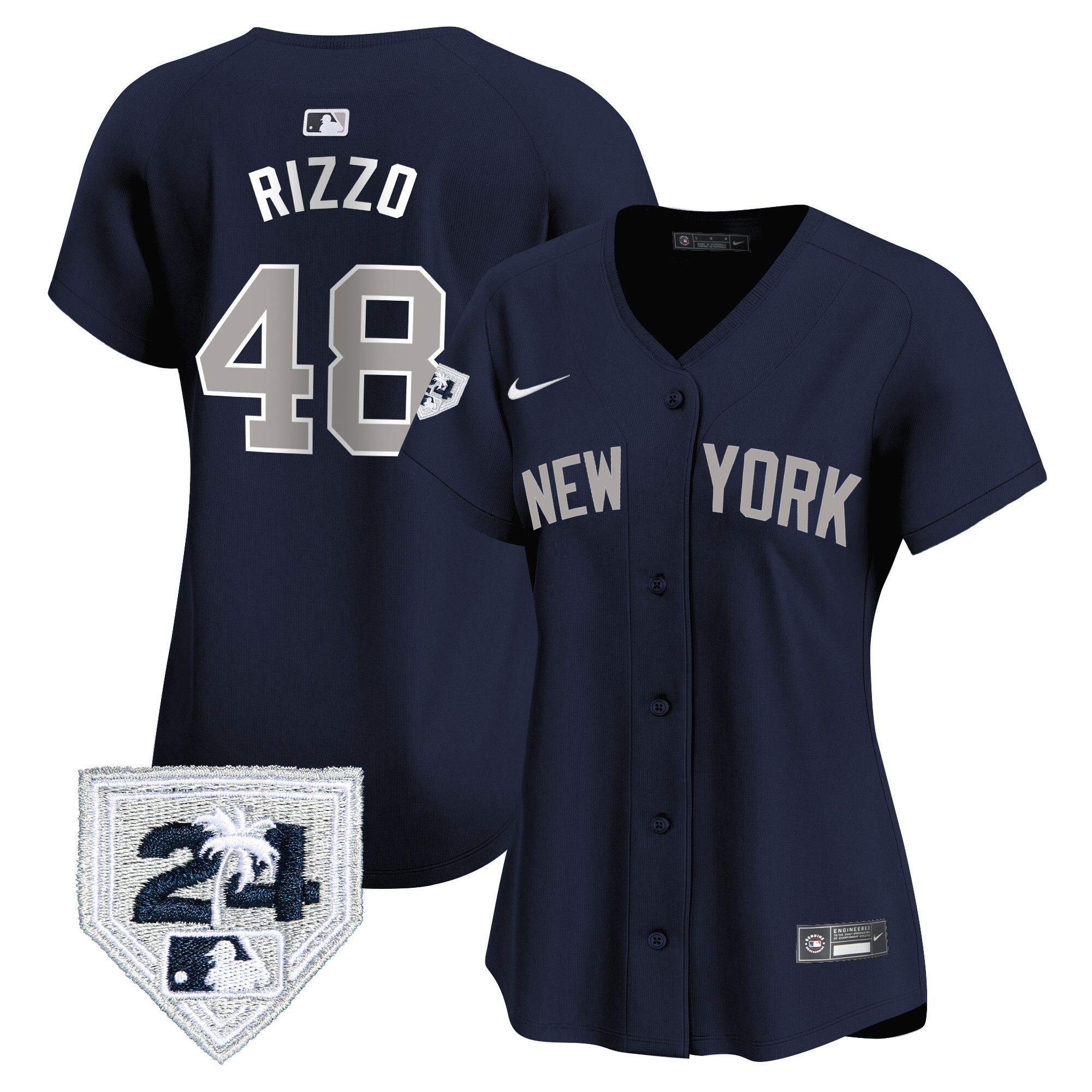 Women's New York Yankees 2024 Spring Training Patch Vapor Premier Limited Jersey - All Stitched - Image 39