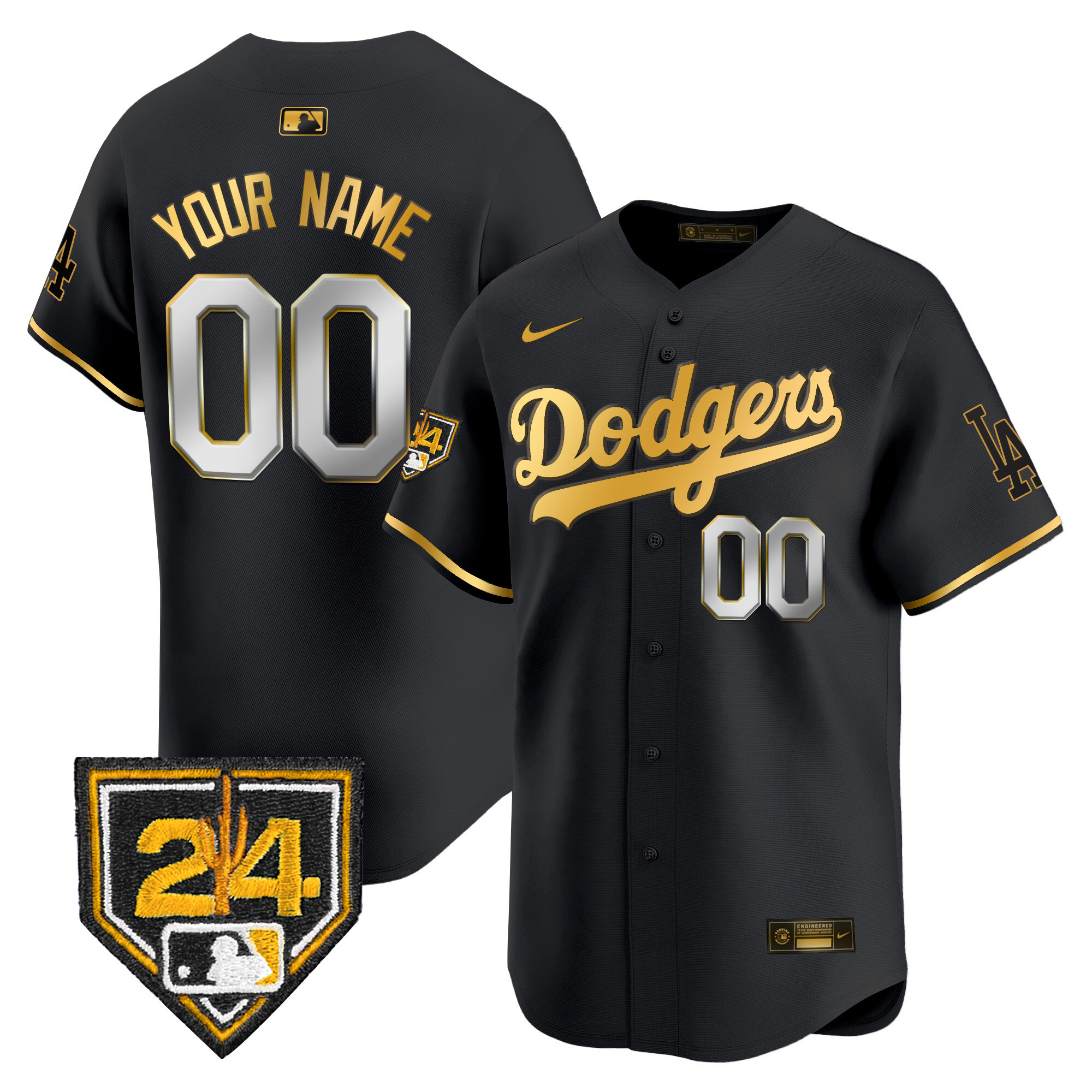 Dodgers 2024 Spring Training Patch Vapor Premier Limited Custom Jersey - All Stitched