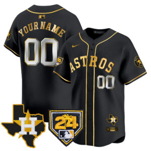 Houston Astros 2024 Spring Training & Texas Patch Vapor Premier Limited Custom Jersey - All Stitched