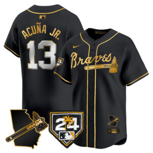 Men's Atlanta Braves 2024 Spring Training & Georgia Patch Vapor Premier Limited Jersey - All Stitched