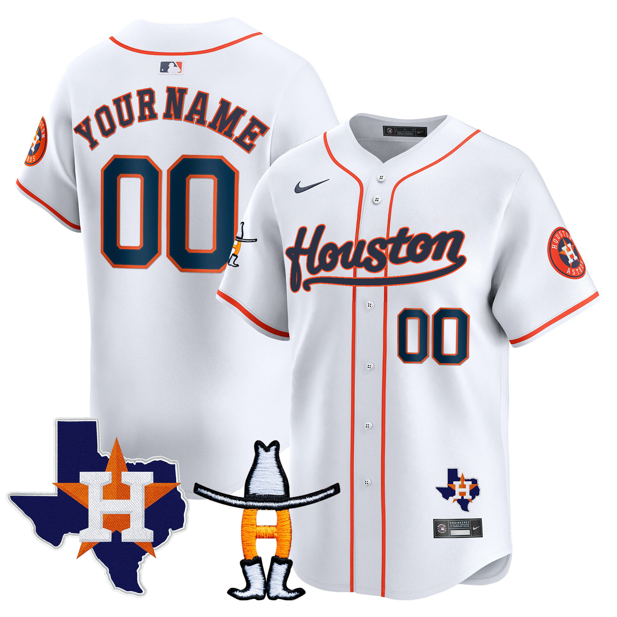 Houston Astros Houston Rodeo Patch Vapor Premier Limited Custom Jersey - All Stitched - Image 4