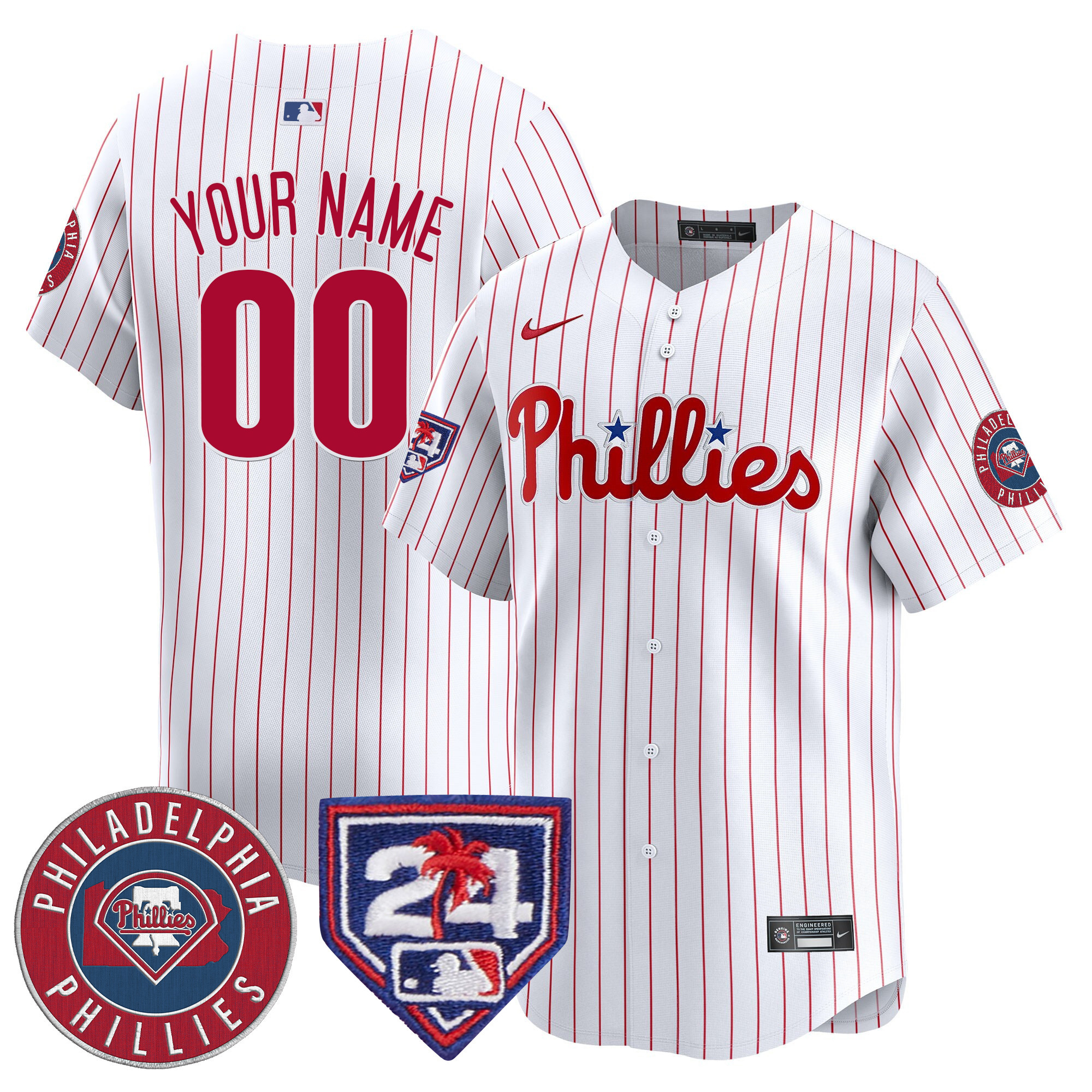 Phillies 2024 Spring Training Patch Vapor Premier Limited Custom Jersey V2 - All Stitched - Image 4