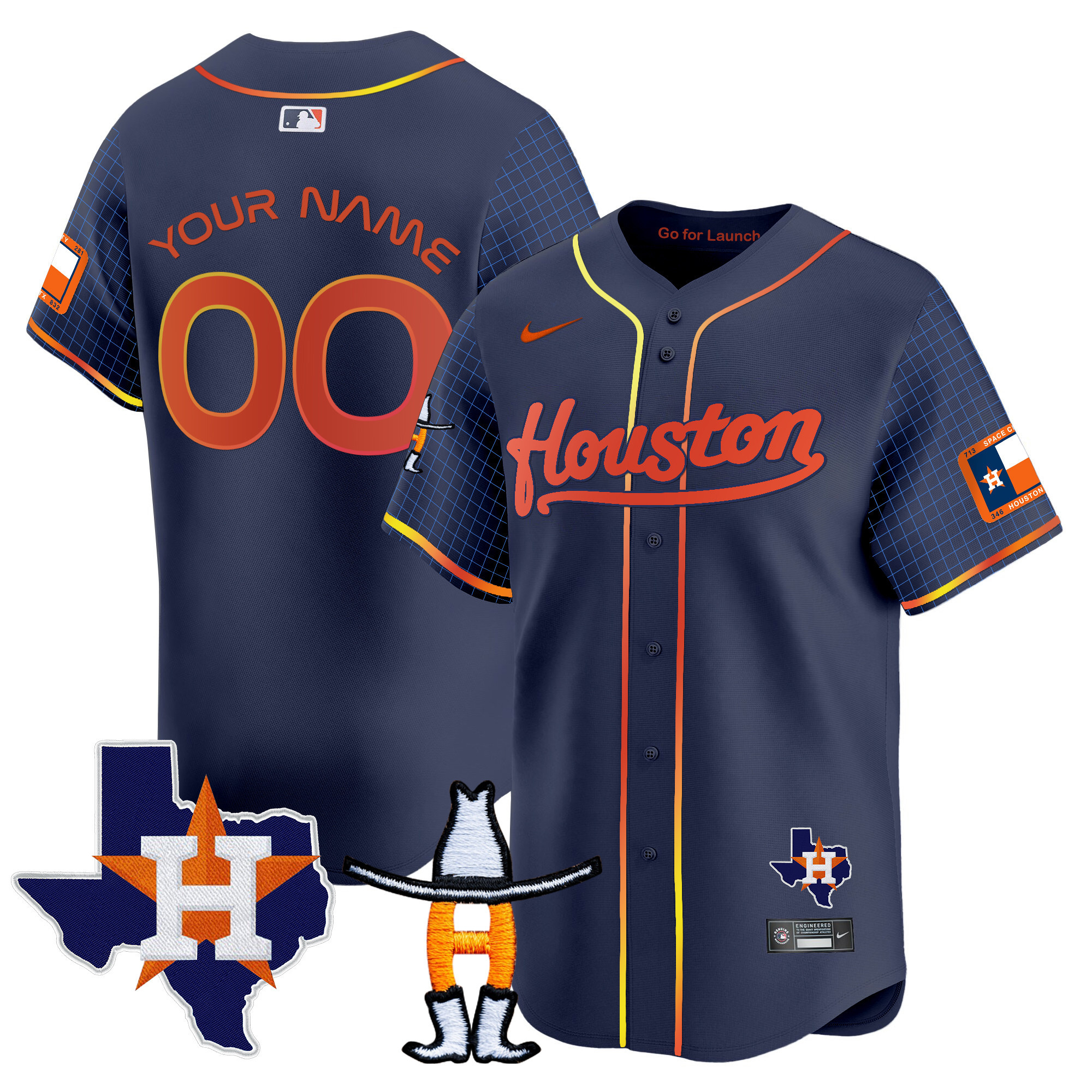 Astros Space City Houston Rodeo Patch Vapor Premier Limited Jersey - All Stitched - Image 5