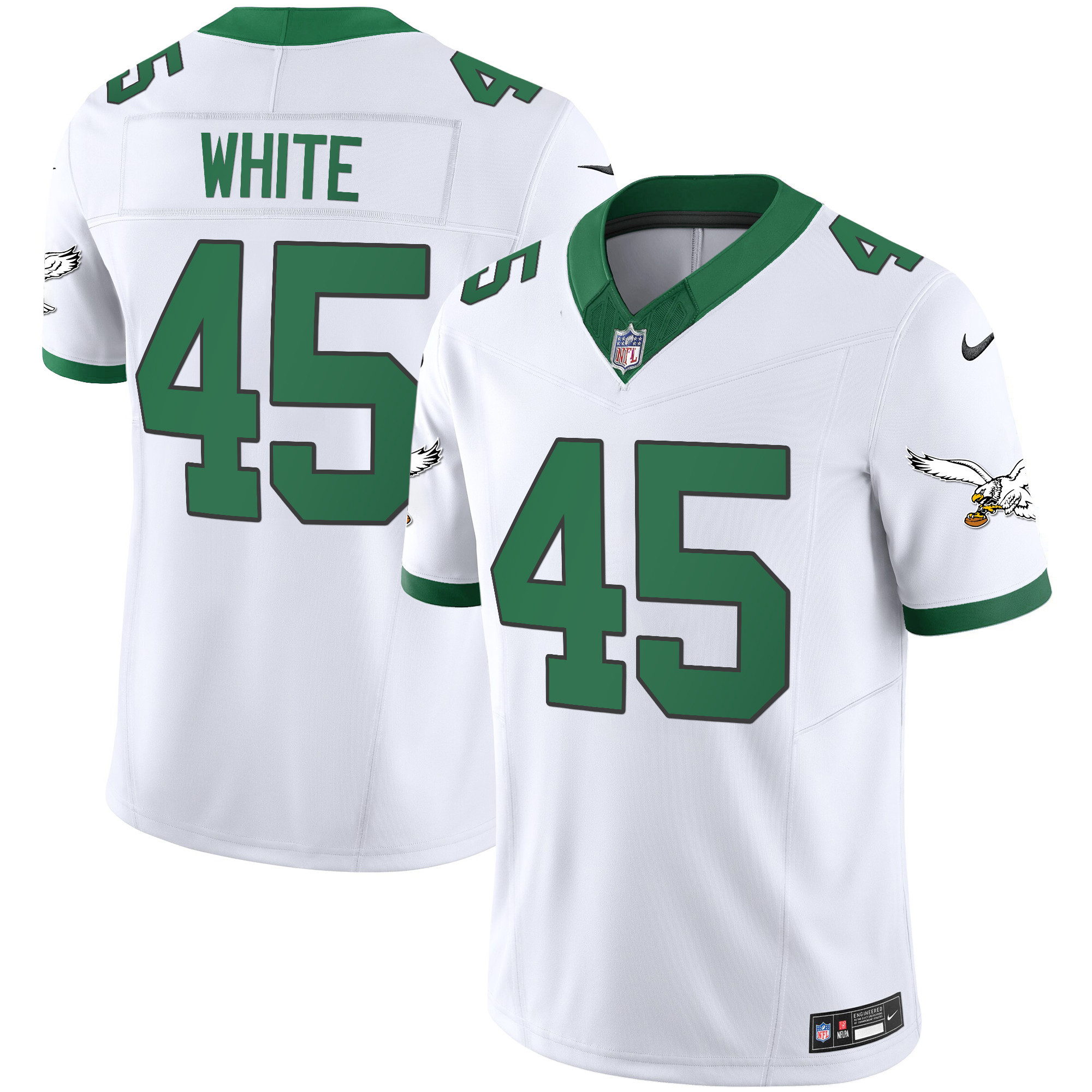 Men's Eagles Throwback Kelly Vapor Limited Jersey V2 - All Stitched - Image 3