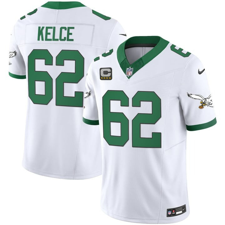 Men's Eagles Throwback Kelly Vapor Limited Jersey V2 - All Stitched - Image 5