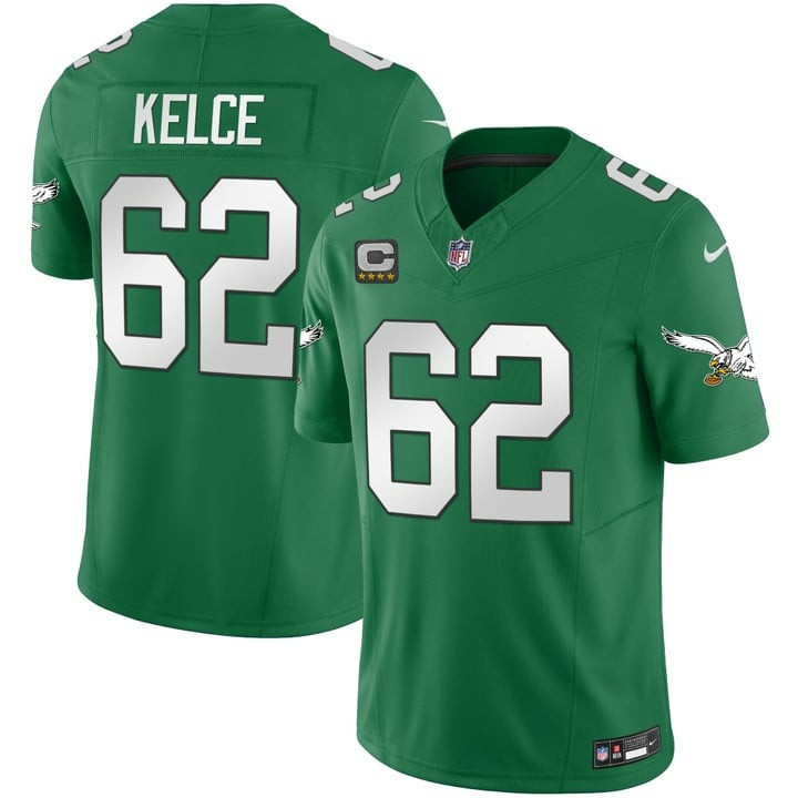 Men's Eagles Throwback Kelly Vapor Limited Jersey V2 - All Stitched - Image 10