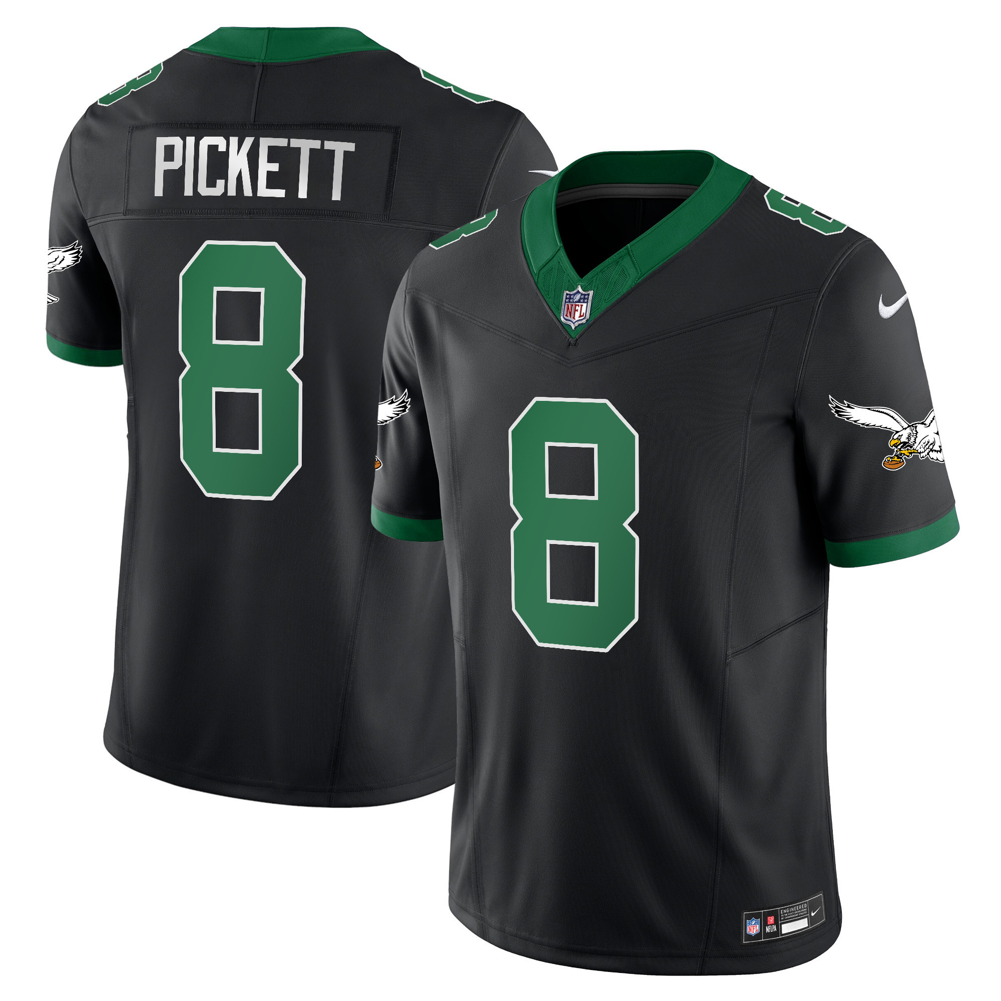 Men's Eagles Throwback Kelly Vapor Limited Jersey V2 - All Stitched - Image 12