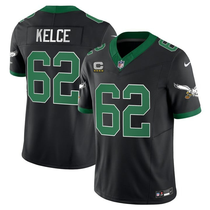 Men's Eagles Throwback Kelly Vapor Limited Jersey V2 - All Stitched - Image 15