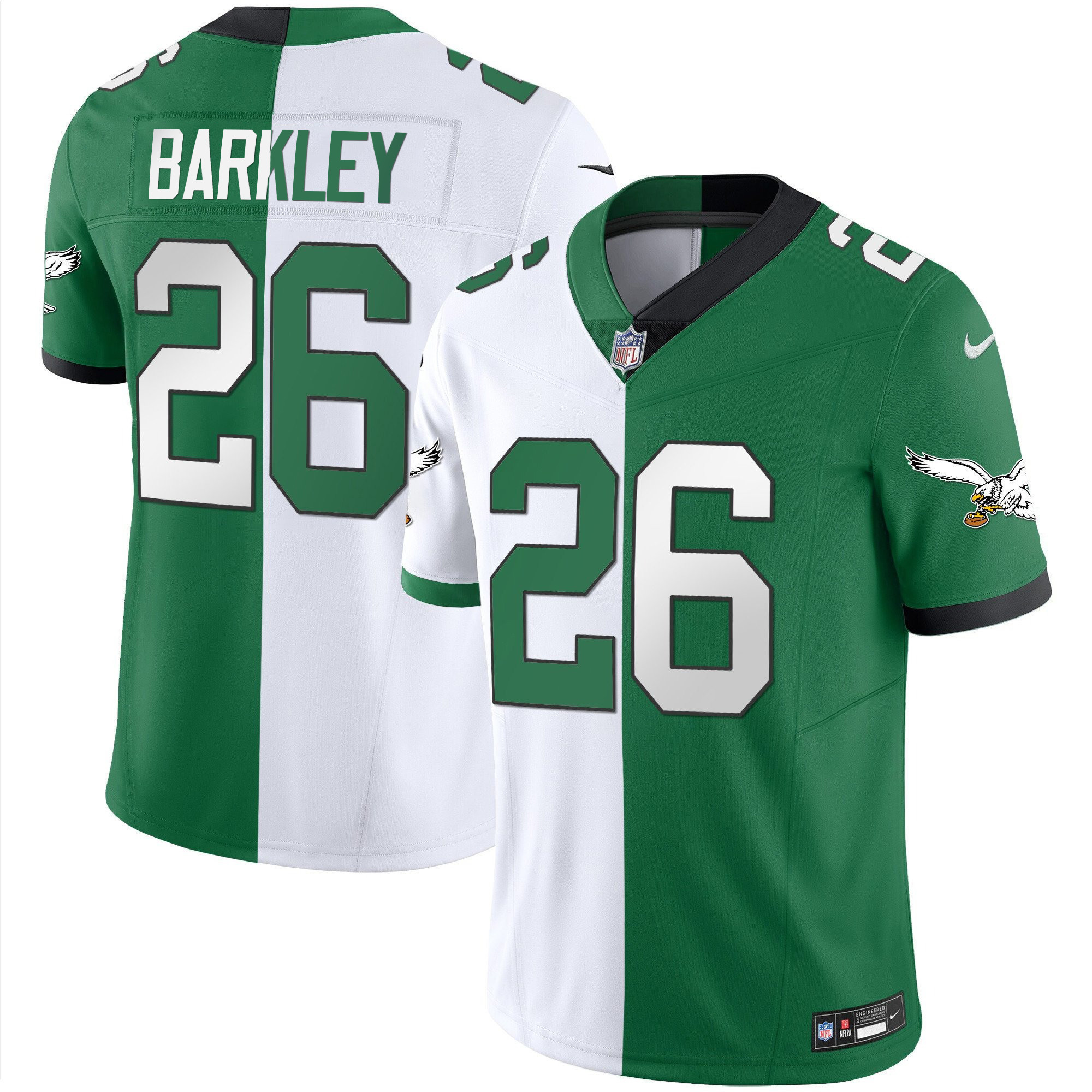 Men's Eagles Throwback Kelly Vapor Limited Jersey V2 - All Stitched - Image 16