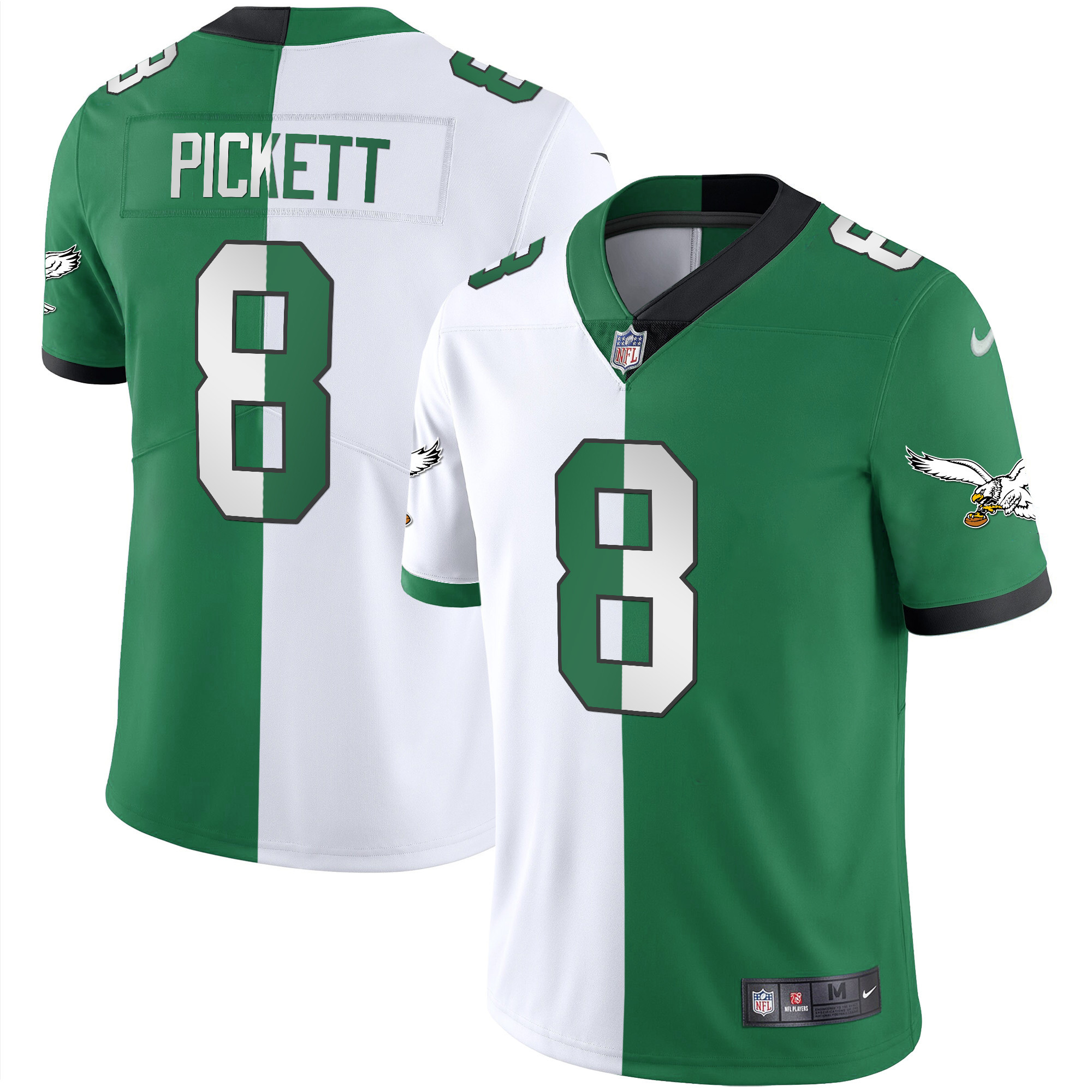 Men's Eagles Throwback Kelly Vapor Limited Jersey V2 - All Stitched - Image 17