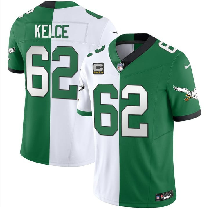 Men's Eagles Throwback Kelly Vapor Limited Jersey V2 - All Stitched - Image 20
