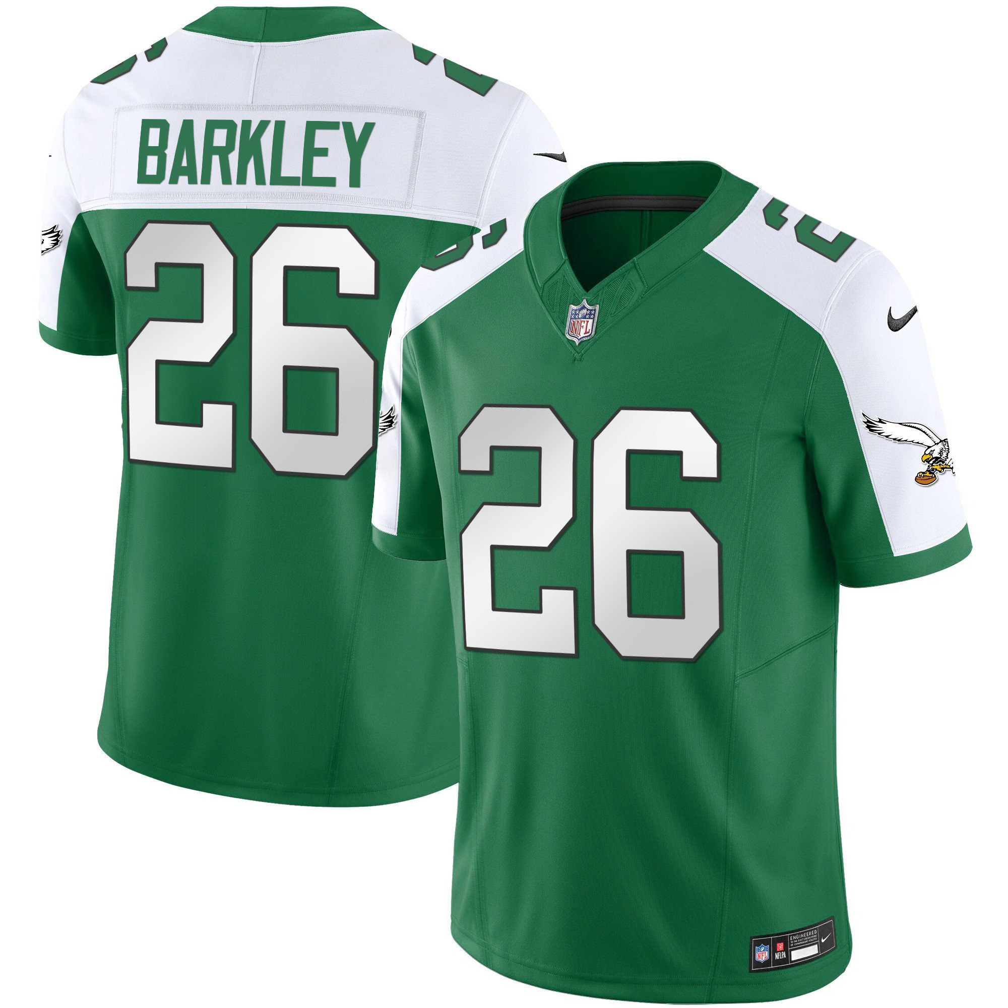 Men's Eagles Throwback Kelly Vapor Limited Jersey V2 - All Stitched - Image 26