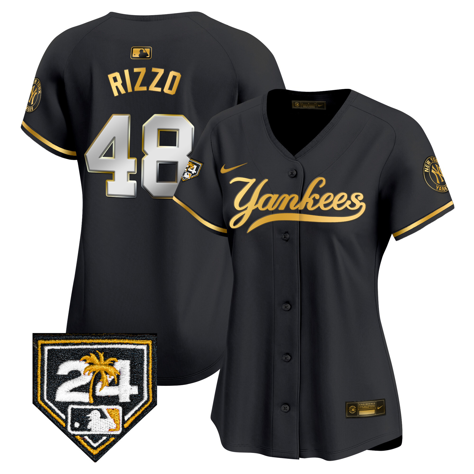 Women's New York Yankees 2024 Spring Training Patch Vapor Premier Limited Jersey V6 - All Stitched - Image 7
