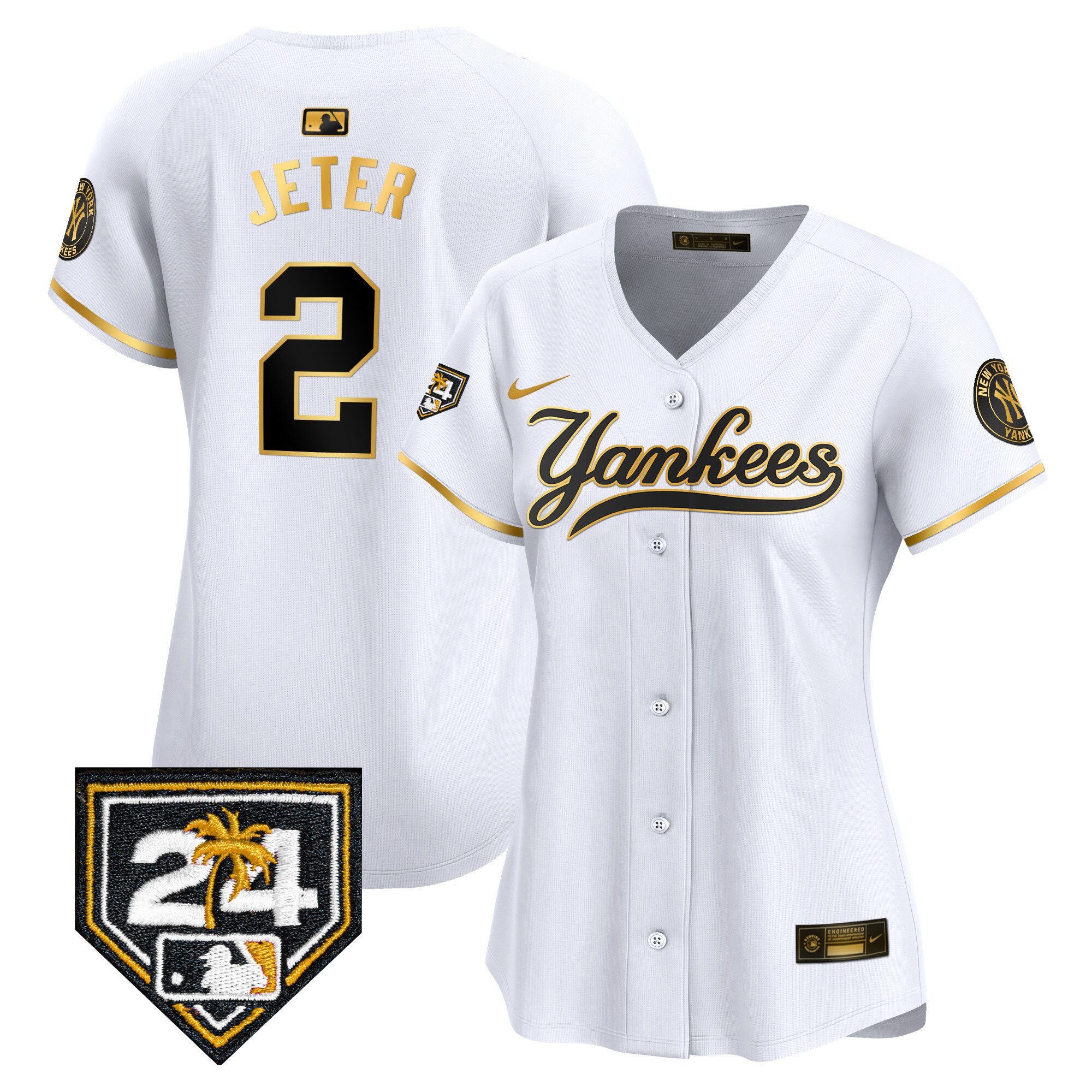 Women's New York Yankees 2024 Spring Training Patch Vapor Premier Limited Jersey V6 - All Stitched - Image 12