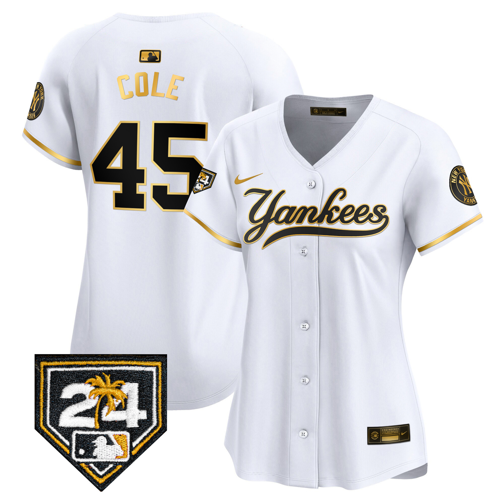 Women's New York Yankees 2024 Spring Training Patch Vapor Premier Limited Jersey V6 - All Stitched - Image 13