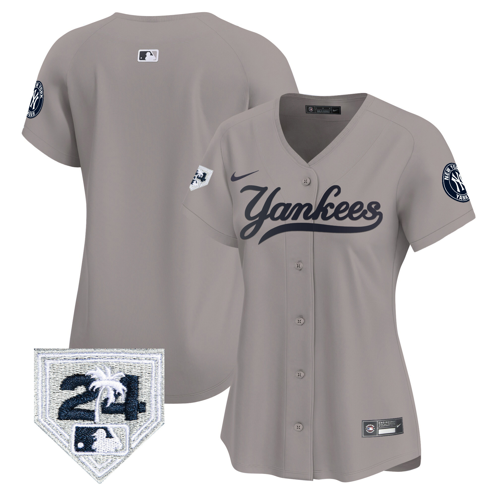 Women's New York Yankees 2024 Spring Training Patch Vapor Premier Limited Jersey V6 - All Stitched - Image 32