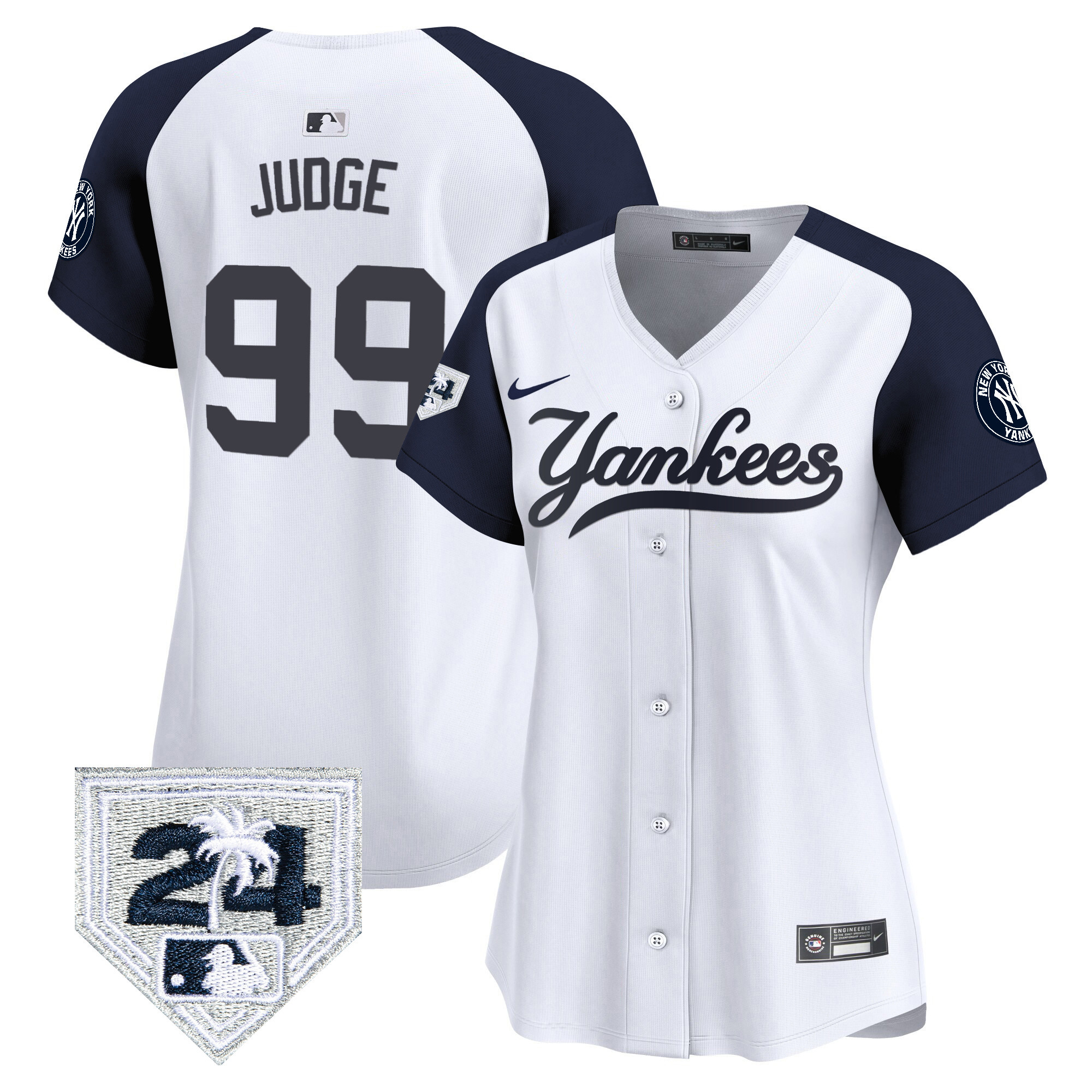 Women's New York Yankees 2024 Spring Training Patch Vapor Premier Limited Jersey V6 - All Stitched - Image 41