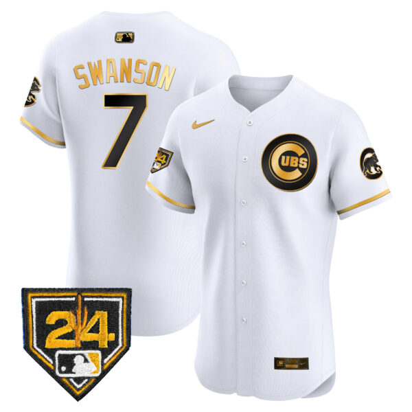 Men's Chicago Cubs 2024 Spring Training Patch Vapor Premier Elite Jersey V2 - All Stitched - Image 9