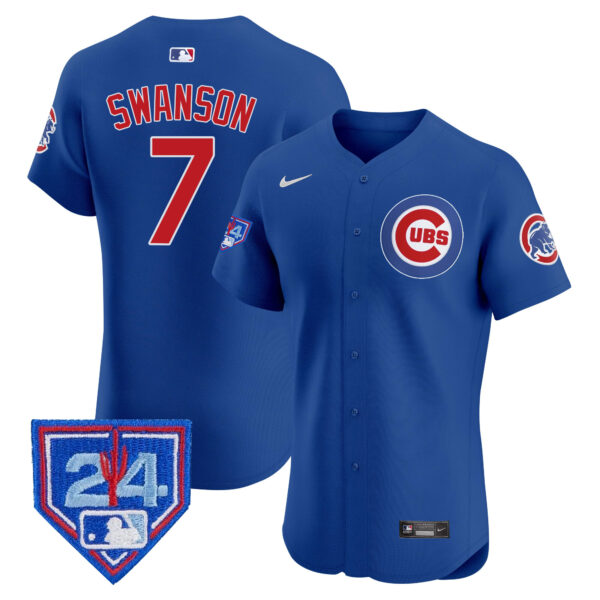 Men's Chicago Cubs 2024 Spring Training Patch Vapor Premier Elite Jersey V2 - All Stitched - Image 17