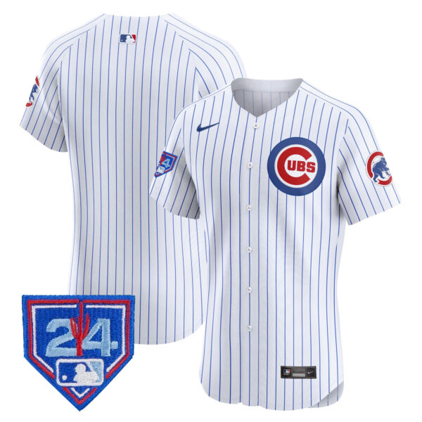 Men's Chicago Cubs 2024 Spring Training Patch Vapor Premier Elite Jersey V2 - All Stitched - Image 32
