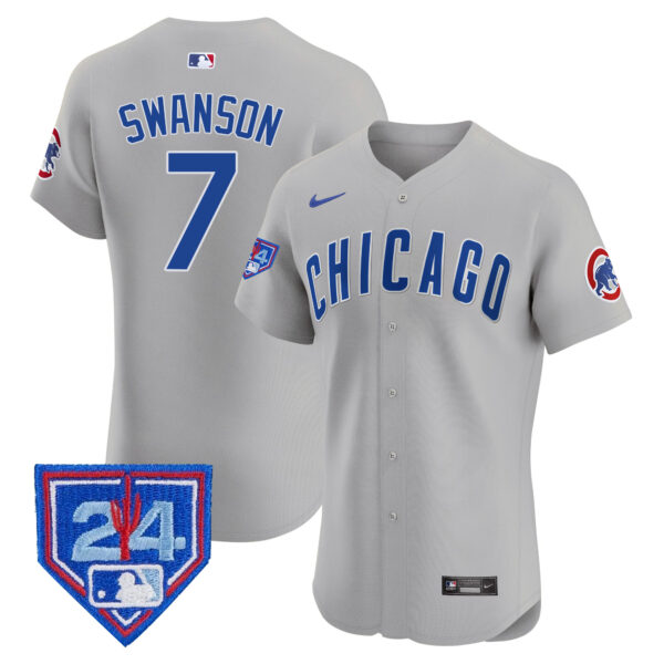 Men's Chicago Cubs 2024 Spring Training Patch Vapor Premier Elite Jersey V2 - All Stitched - Image 33