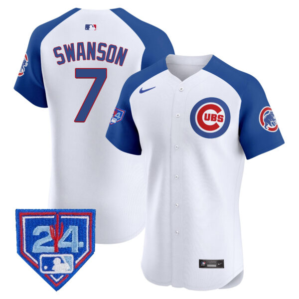 Men's Chicago Cubs 2024 Spring Training Patch Vapor Premier Elite Jersey V2 - All Stitched - Image 41