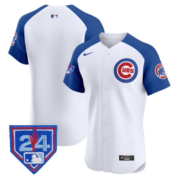 Men's Chicago Cubs 2024 Spring Training Patch Vapor Premier Elite Jersey V2 - All Stitched - Image 48