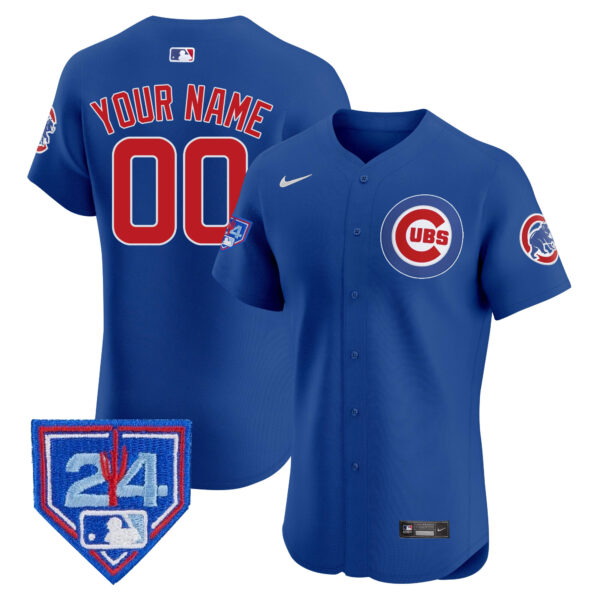 Chicago Cubs 2024 Spring Training Patch Vapor Premier Elite Custom Jersey V2 - All Stitched - Image 3