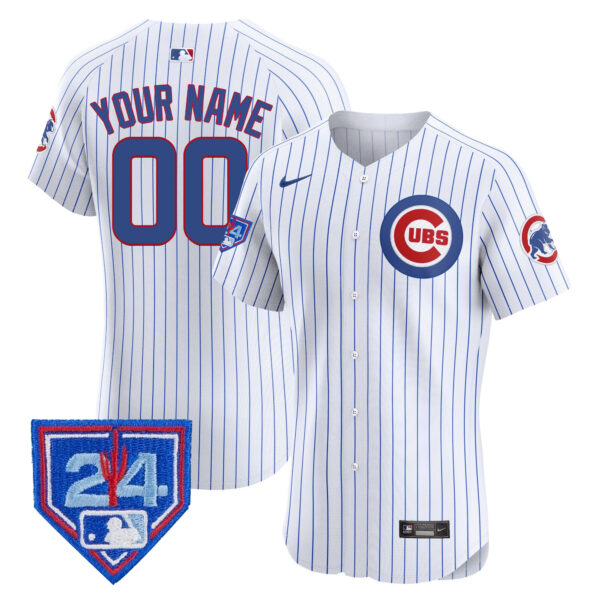 Chicago Cubs 2024 Spring Training Patch Vapor Premier Elite Custom Jersey V2 - All Stitched - Image 4