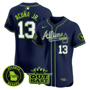 Men's Atlanta Braves Atliens Vapor Premier Elite Jersey - All Stitched