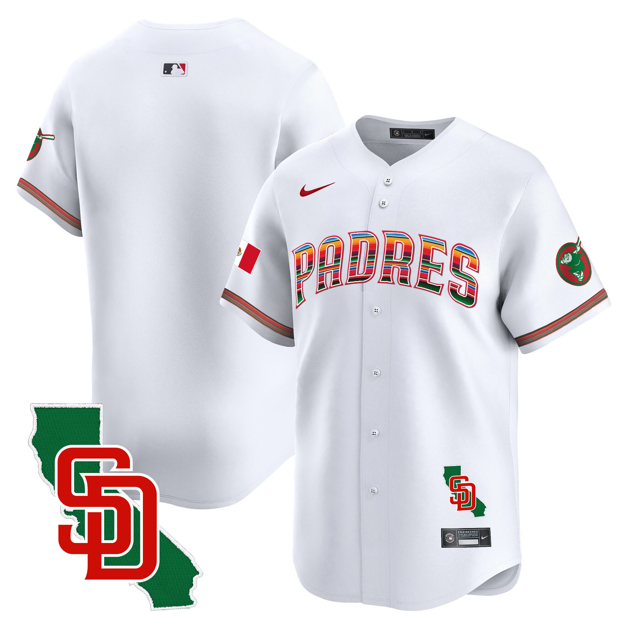 Men's Padres Mexico California Patch Vapor Premier Limited Jersey – All Stitched - Image 8