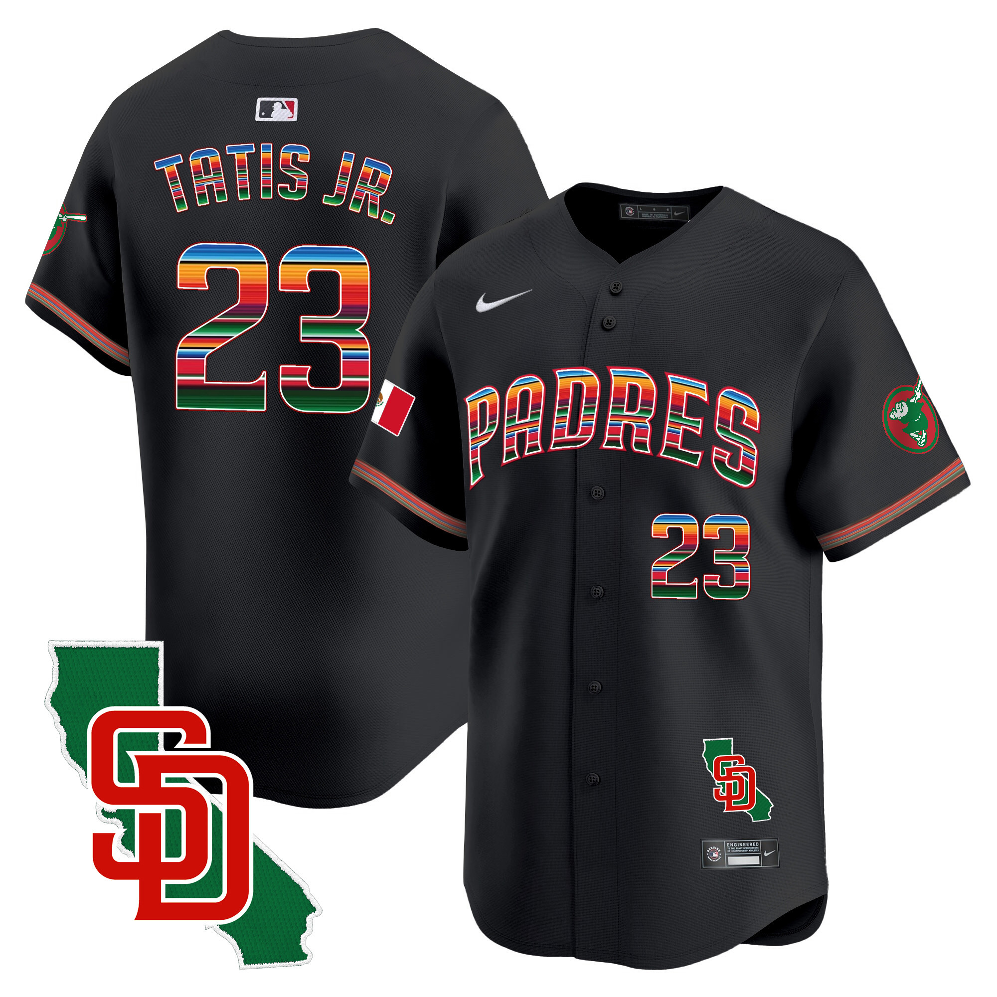 Men's Padres Mexico California Patch Vapor Premier Limited Jersey – All Stitched - Image 9