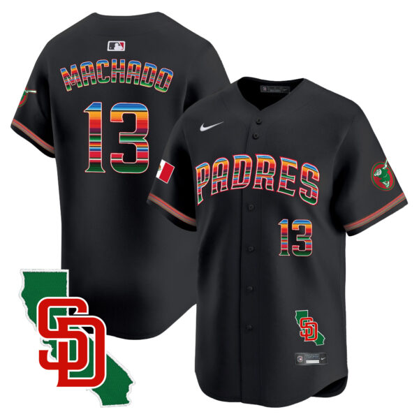 Men's Padres Mexico California Patch Vapor Premier Limited Jersey – All Stitched - Image 10